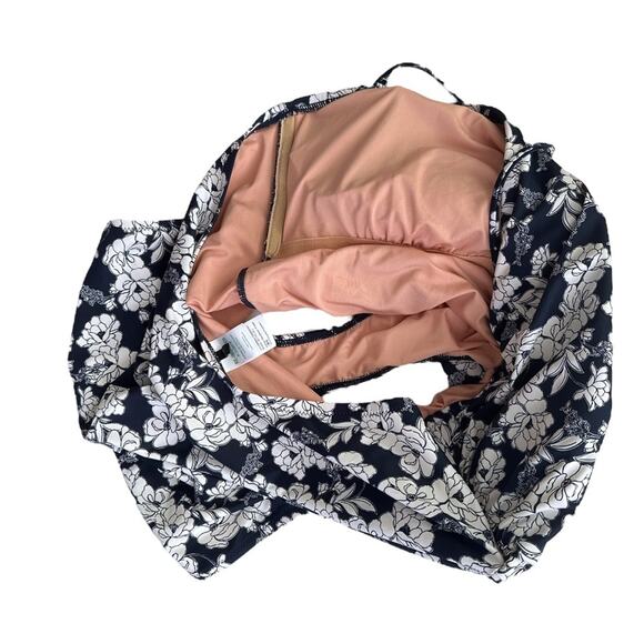 J. Crew Ruched One-Piece Magnolia Floral Swimsuit Plus Size 20 - Picture 6 of 8